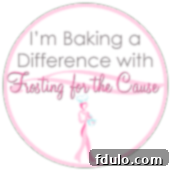 Classic Vanilla Buttercream Cupcakes 4 Frosting for the Cause logo, featuring cupcakes and text, symbolizing support for cancer awareness.