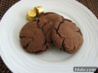 A perfectly baked Rolo cookie with a hint of caramel peeking