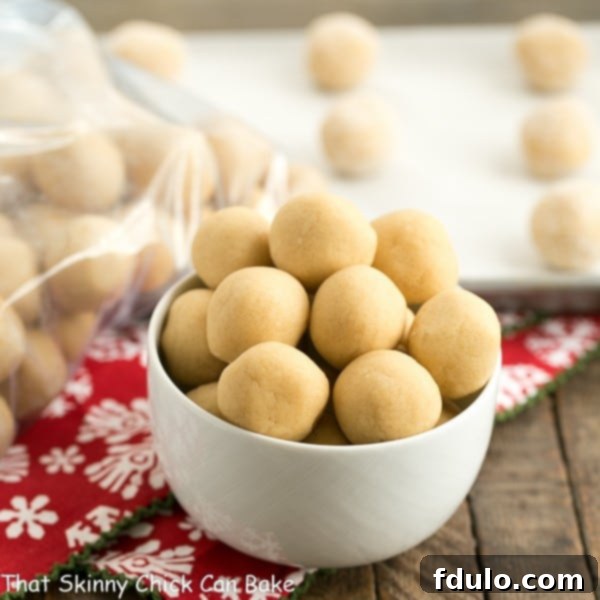 A bowl of cookie dough balls showing how to freeze cookie dough