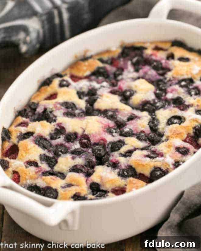 Easy Mixed Berry Cobbler - a simple, delicious dessert make with seasonal berries