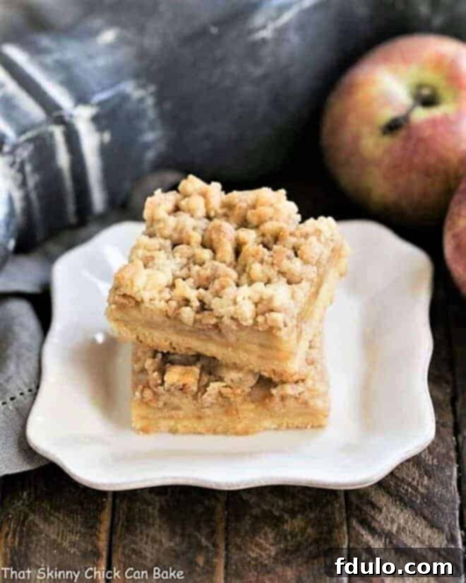 Irresistible Apple Recipes 10 Caramel apple pie toffee bars with a crunchy toffee topping.