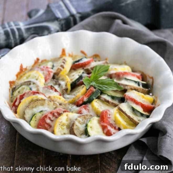 Cheesy Vegetable Tian, a visually appealing side dish