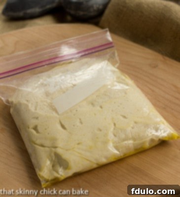 Pizza dough in a ziploc bag, showing how it can be stored