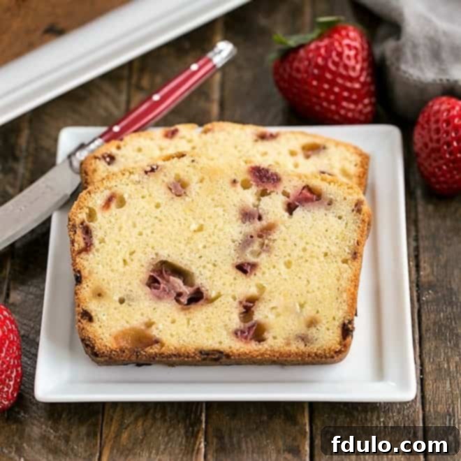 Signature Strawberry Pound Cake 2 Fresh Strawberry Pound Cake slices
