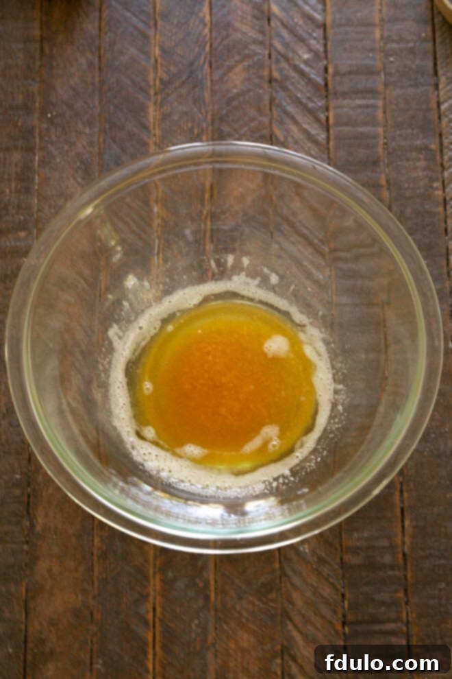 Next-Level Brown Butter Chocolate Chip Cookies 3 Butter melting in a saucepan, beginning to brown.