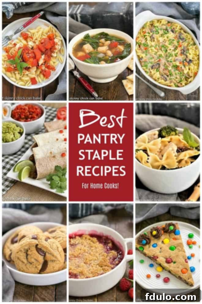 Best Pantry Staples recipes collage for pinterest