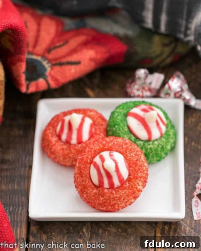 Candy Cane Blossoms on a square white plate, ready to be enjoyed.